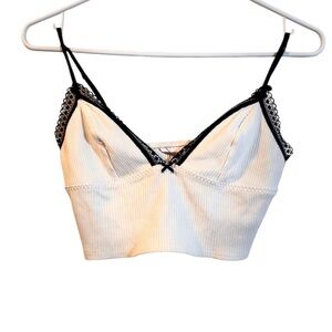 Victoria's Secret Black and Cream Lace Bralette